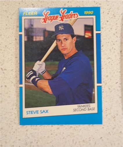 1990 Fleer League Leaders #34 Steve Sax — front