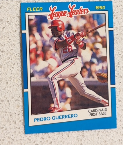 1990 Fleer League Leaders #16 Pedro Guerrero — front