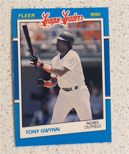 1990 Fleer League Leaders #17 Tony Gwynn — front