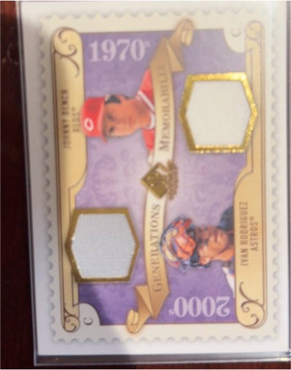 2009 SP Legendary Cuts Generations Memorabilia Ivan Rodriguez — front
