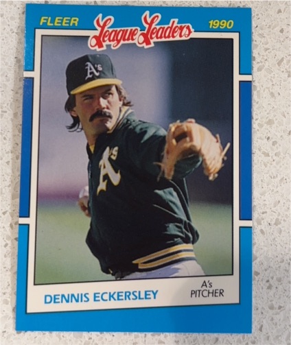 1990 Fleer League Leaders #11 Dennis Eckersley — front