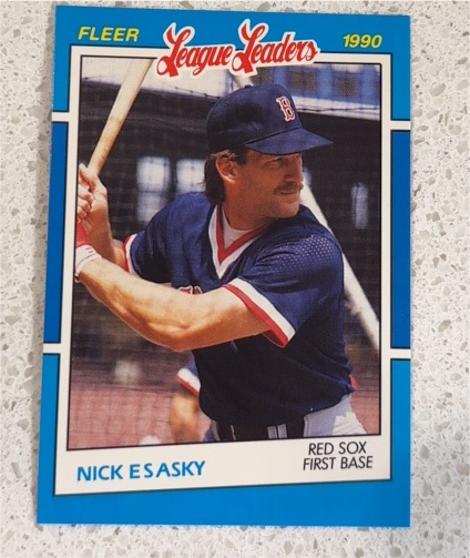 1990 Fleer League Leaders #10 Nick Esasky — front