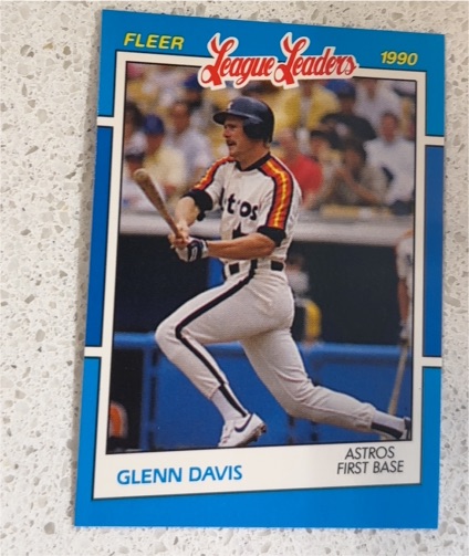 1990 Fleer League Leaders #31 Glenn Davis — front