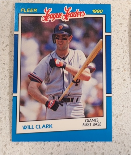 1990 Fleer League Leaders #6 Will Clark — front