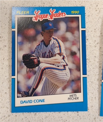 1990 Fleer League Leaders David Cone — front
