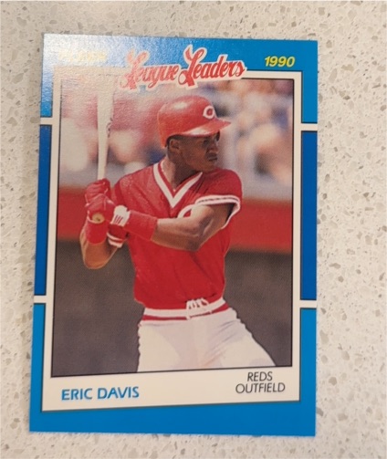 1990 Fleer League Leaders #8 Eric Davis — front