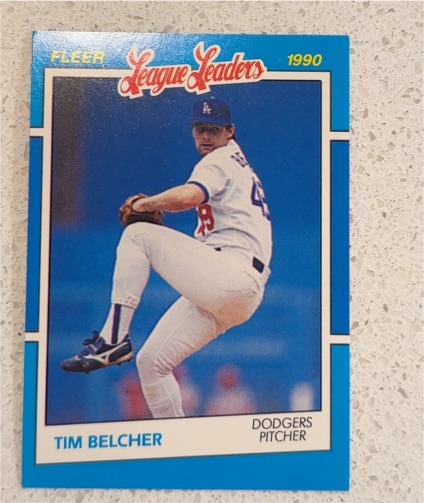 1990 Fleer League Leaders #2 Tim Belcher — front