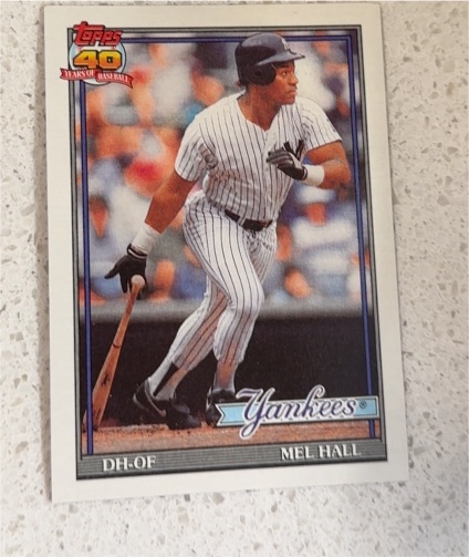 1991 Topps #738 Mel Hall — front