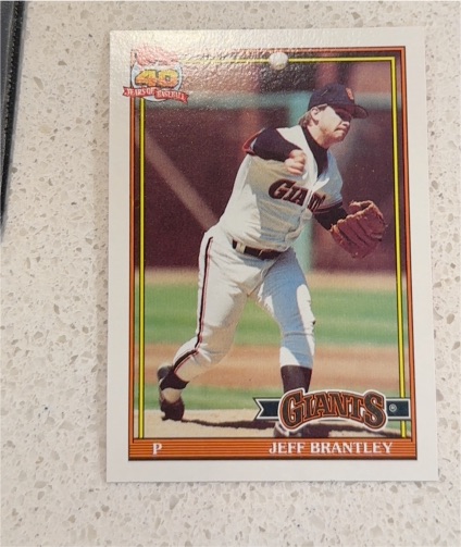 1991 Topps #17 Jeff Brantley — front