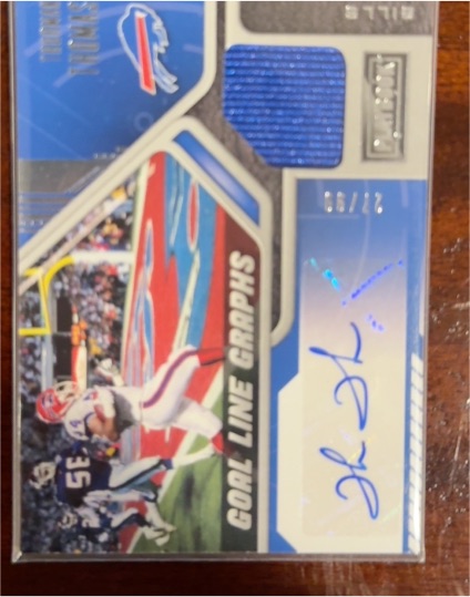 2021 Panini Playbook Goal Line Graphs Thurman Thomas — front