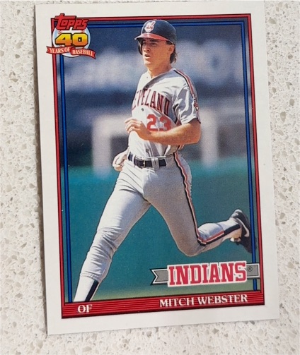 1991 Topps #762 Mitch Webster — front