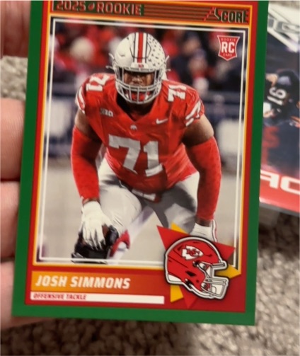2025 Panini Score #32 Josh Simmons Rookie Card — front