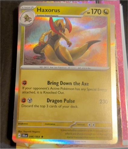 2022 Pokémon SV: Shrouded Fable #046 Haxorus — front