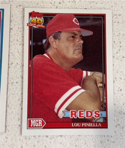 1991 Topps #669 Lou Piniella — front