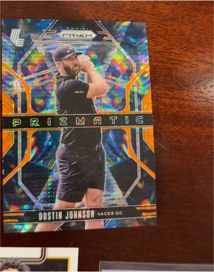 2025 Panini Prizm LIV Golf Prizmatic #11 Dustin Johnson — front