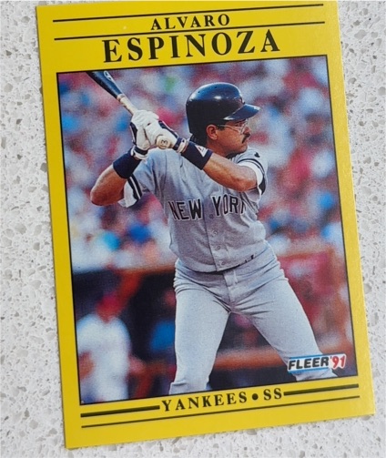 1991 Fleer #91 Alvaro Espinoza — front