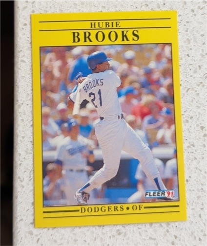 1991 Fleer #195 Hubie Brooks — front