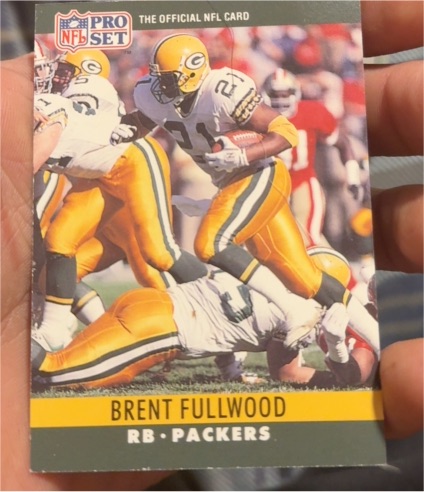 1990 Pro Set #107 Brent Fullwood — front