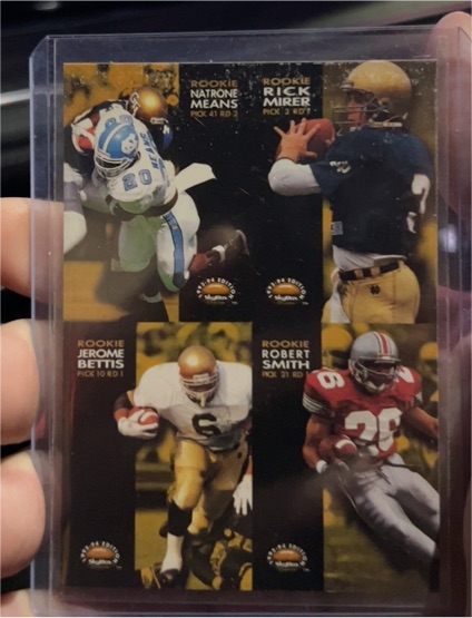 1996 Skybox Premium #231 Natrone Means Rick Mirer Jerome Bettis Robert Smith — front