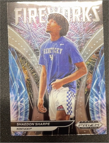 2022-23 Panini Prizm Draft Picks Fireworks #FW-SS Shaedon Sharpe — front