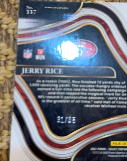 2022 Panini Select Draft Picks #337 Jerry Rice — front