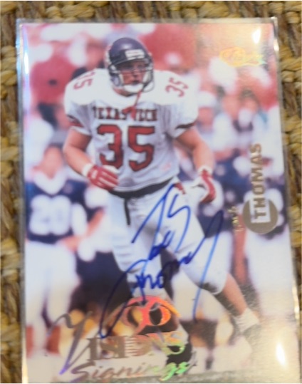 1996 Classic Visions Signings #Zach Thomas — front