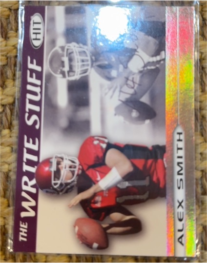 2005 Sage HIT Write Stuff #11 Alex Smith — front