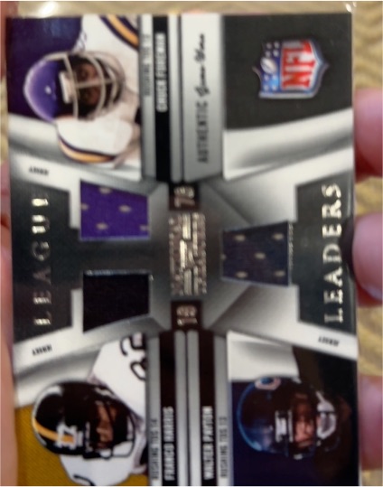 2009 National Treasures League Leaders Dan Fouts Steve Largent Campbell Triple Patch #12 — front