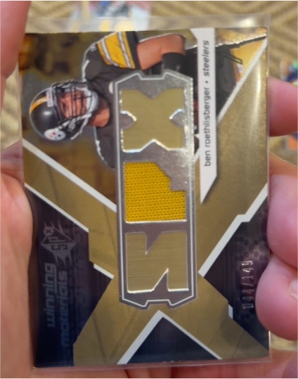 2008 Upper Deck SPx Winning Materials #WM-BR Ben Roethlisberger — front