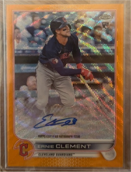 2022 Topps Chrome Orange Shimmer #RC Ernie Clement — front