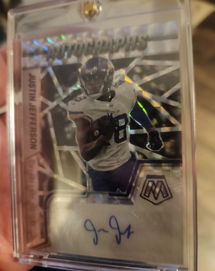 2022 Panini Mosaic Rookie Autographs #RAM-JJ Justin Jefferson — front