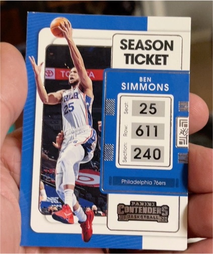 2021-22 Panini Contenders #25 Ben Simmons — front