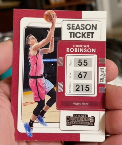 2021-22 Panini Contenders Season Ticket Duncan Robinson — front
