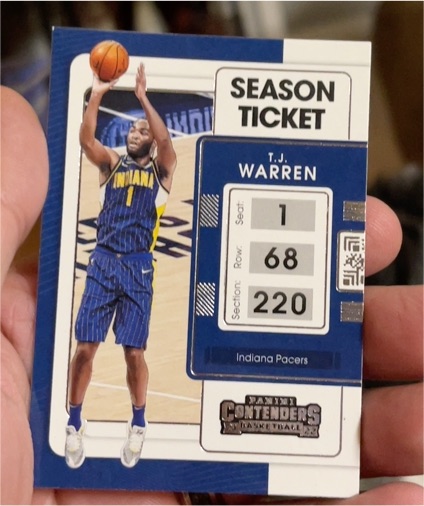 2021-22 Panini Contenders #100 T.J. Warren — front