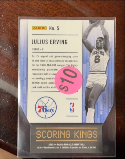 2013-14 Pinnacle #5 Julius Erving — front