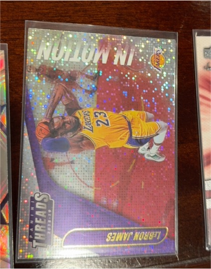 2018-19 Panini Threads #12 LeBron James In Motion Dazzle — front