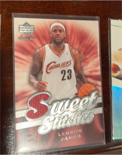 2007-08 Upper Deck Sweet Shot Sweet Stitches #SD LeBron James — front