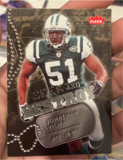 2006 Fleer #SD-JV Jonathan Vilma Seek and Destroy — front