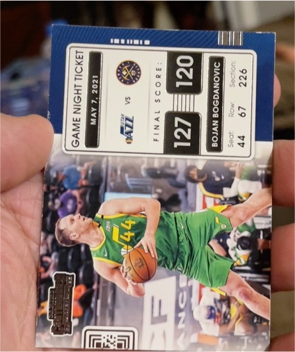 2021-22 Panini Contenders Game Night Ticket #6 Bojan Bogdanovic — front