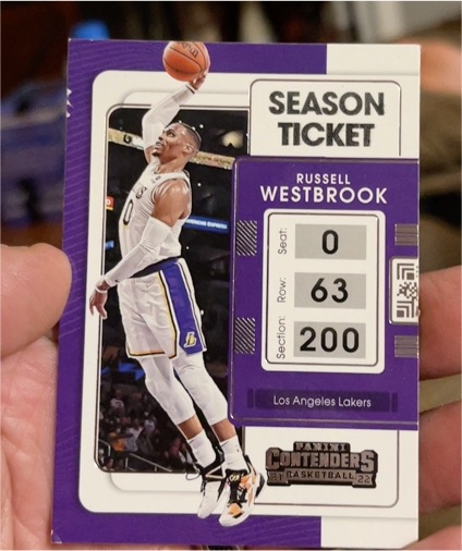 2021-22 Panini Contenders Season Ticket #0 Russell Westbrook — front