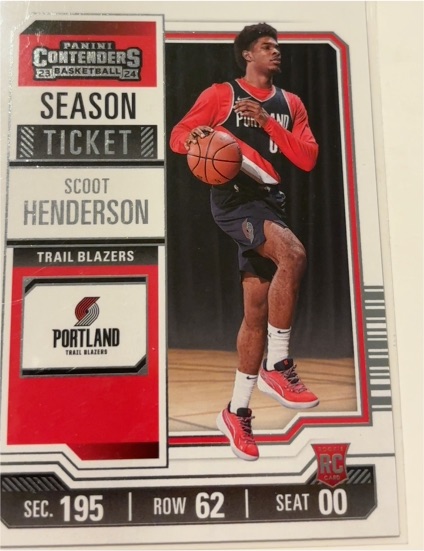 2023-24 Panini Contenders Season Ticket #27 Scoot Henderson — front