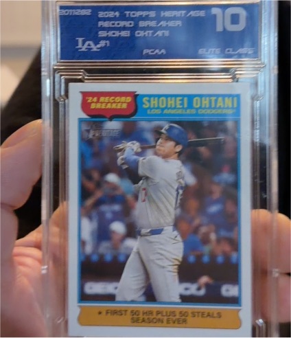 2024 Topps Heritage #1 Shohei Ohtani '24 Record Breaker — front