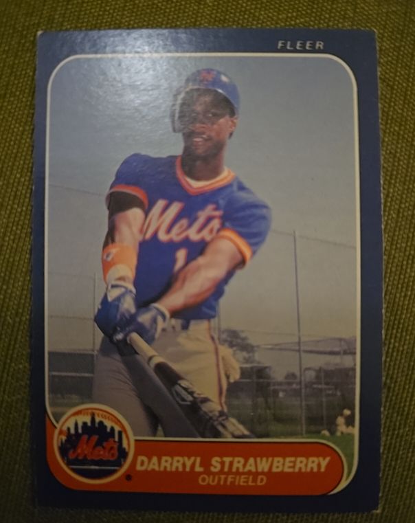 1986 Fleer #96 Darryl Strawberry — front