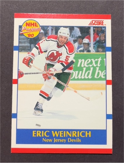 1990-91 Score #389 Eric Weinrich — front