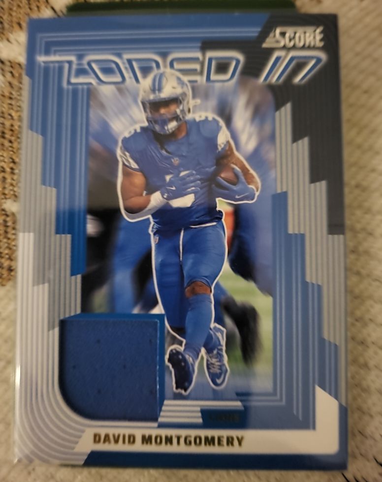 2025 Panini Score Zoned In Jersey #ZON-DMY David Montgomery — front