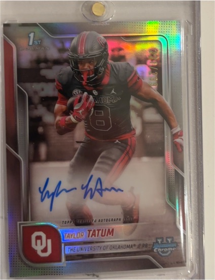 2025 Bowman University Chrome #BCA-TT Taylor Tatum — front