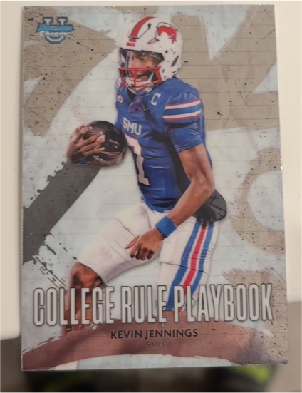 2025 Bowman University Chrome #CRP-5 Kevin Jennings College Rule Playbook — front