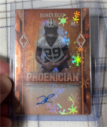 2025 Panini Phoenix #PHP-QRY Quincy Riley Phoenician Penmanship — front
