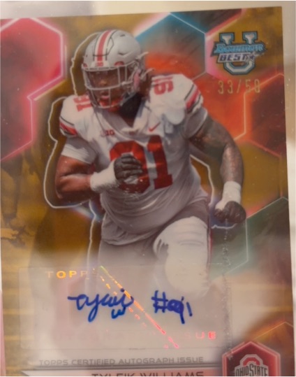 2023 Topps Bowman Best University #33/50 Tyleik Williams — front