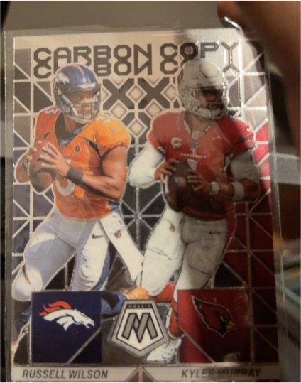 2023 Panini Mosaic Carbon Copy #CC-4 Russell Wilson / Kyler Murray — front